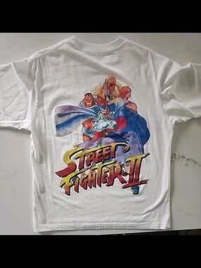 White Street Fighter Graphic Tee Size Medium